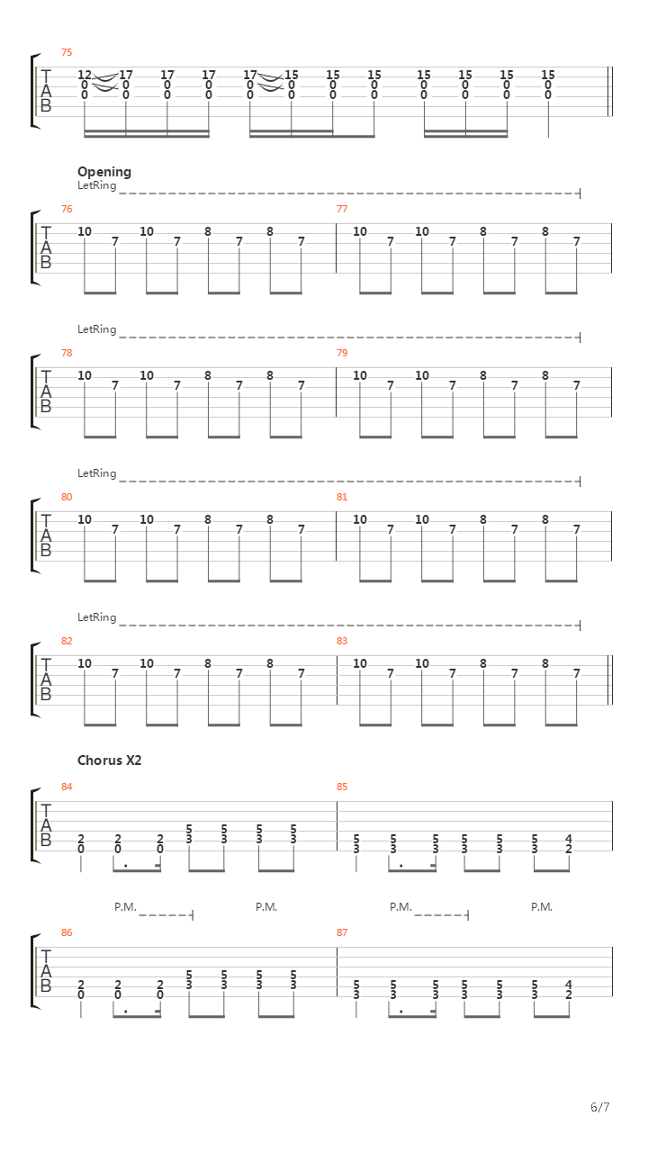 3 Am吉他谱