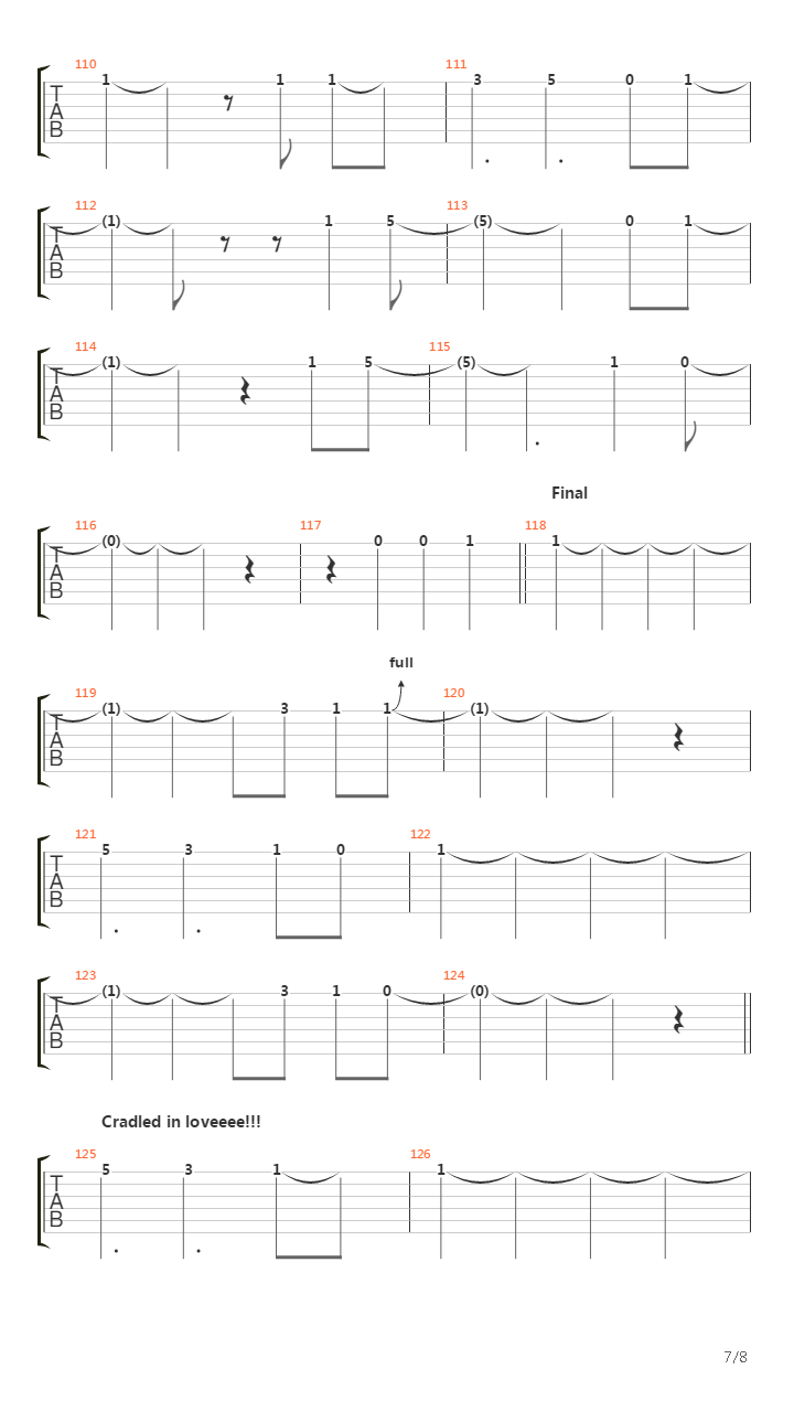 Cradled In Love吉他谱