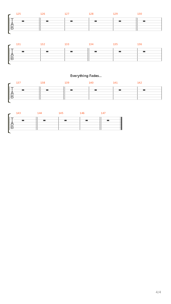 Everything Fades吉他谱