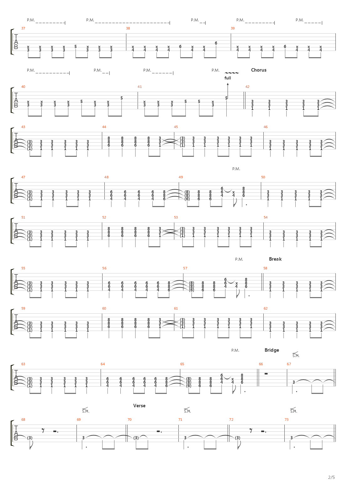 Locking Up The Sun吉他谱