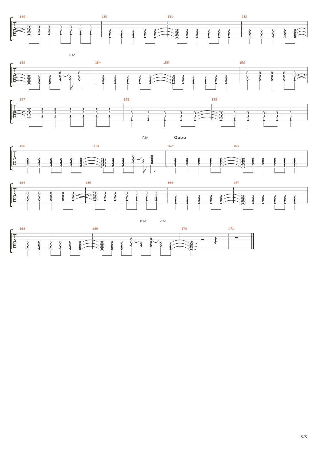 Locking Up The Sun吉他谱