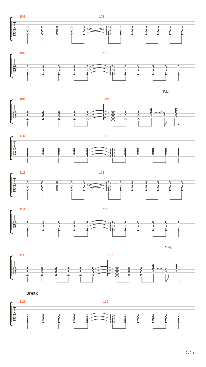 Locking Up The Sun吉他谱