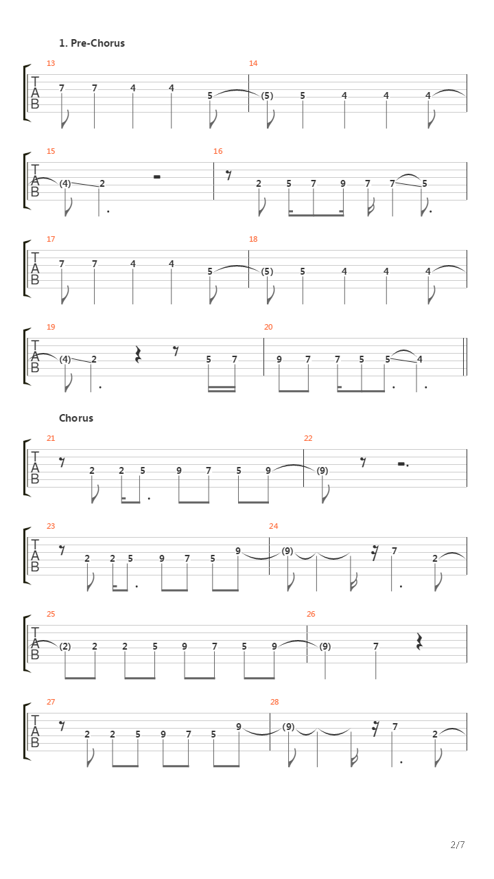 Roses吉他谱