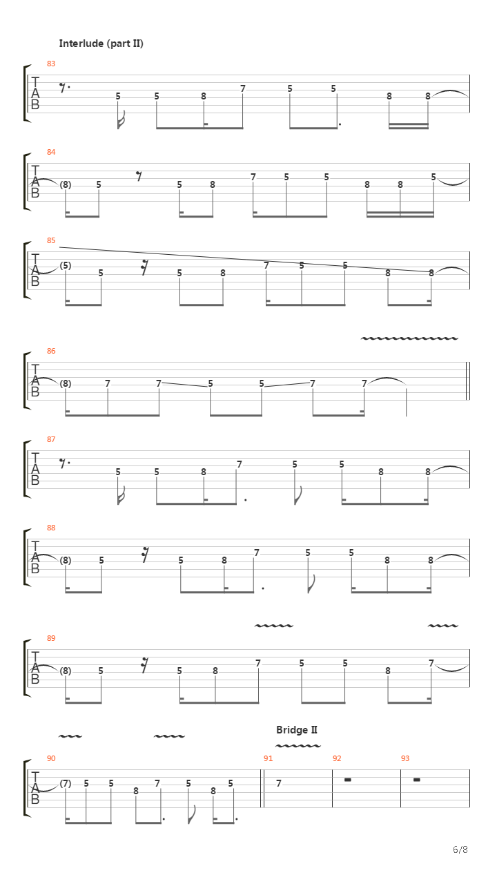 War吉他谱