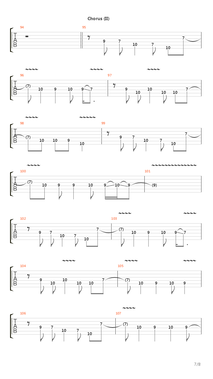 War吉他谱