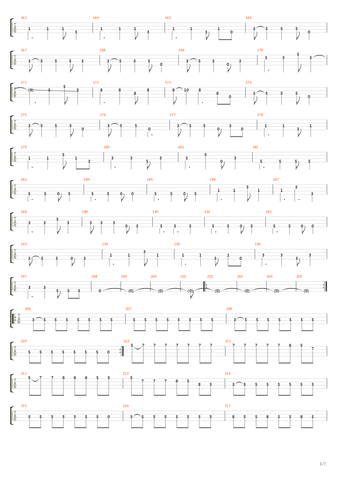 Arriving Somewhere But Not Here吉他谱