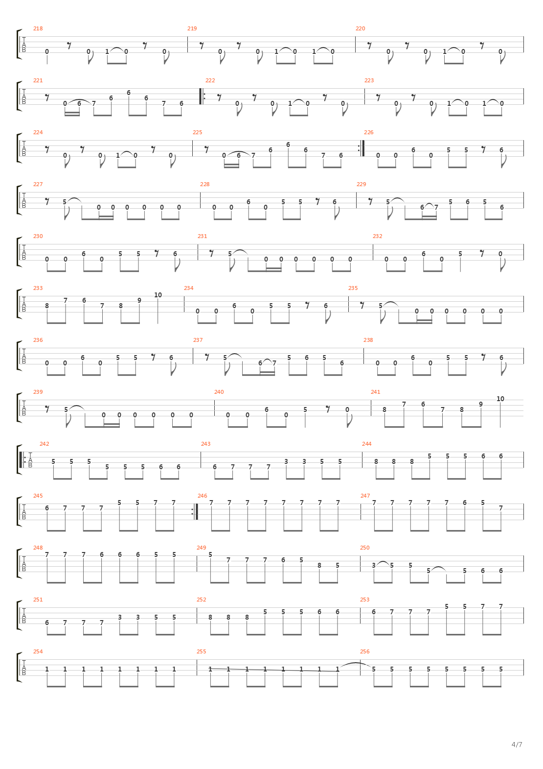 Arriving Somewhere But Not Here吉他谱