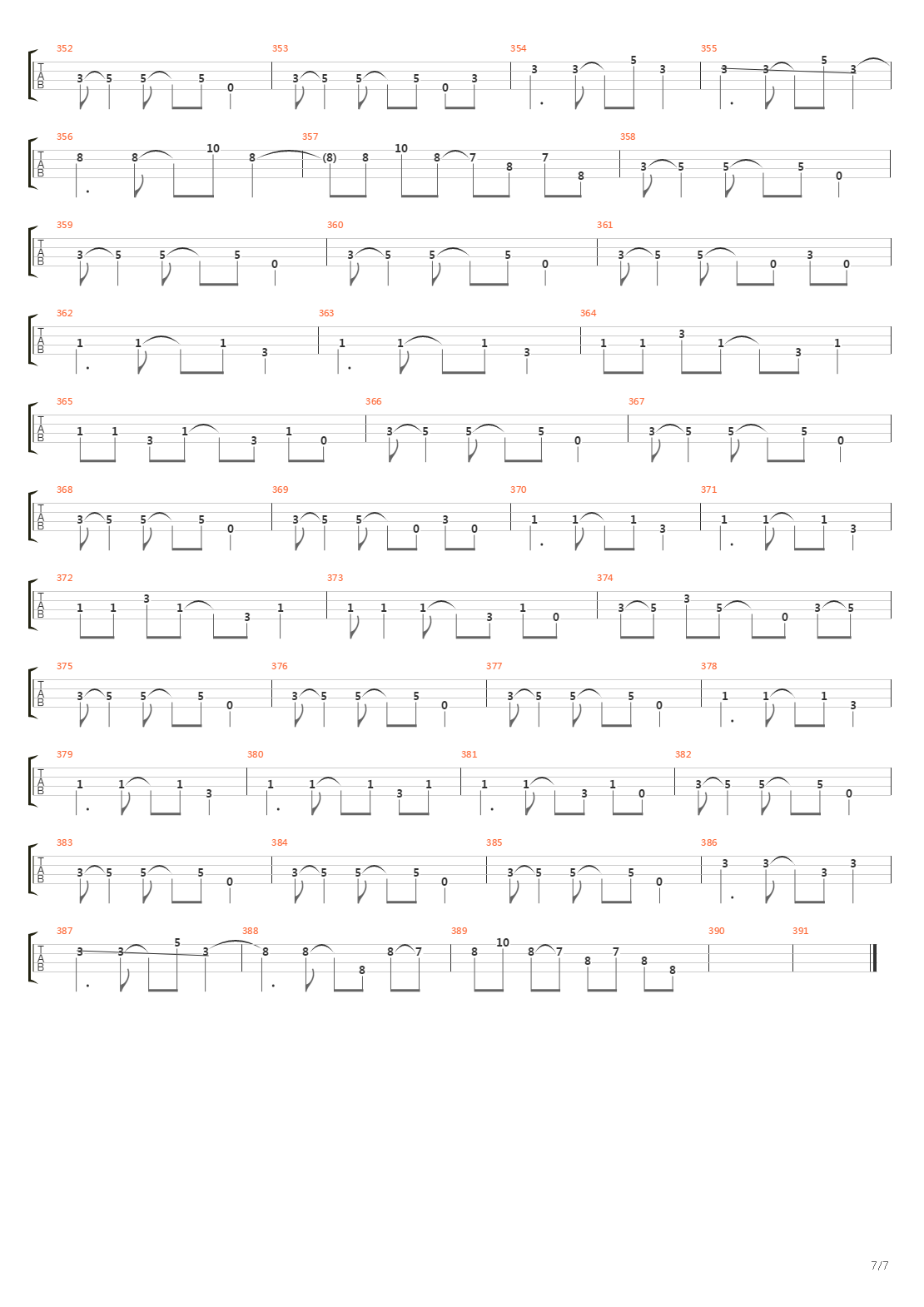 Arriving Somewhere But Not Here吉他谱