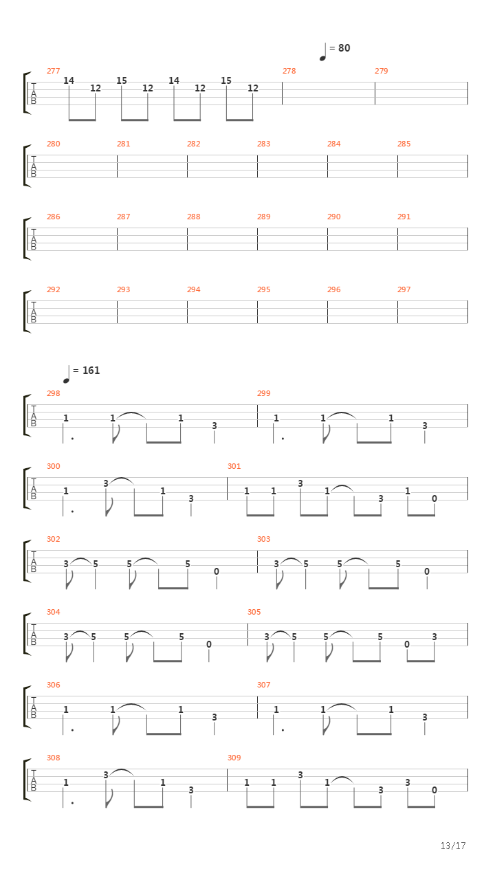 Arriving Somewhere But Not Here吉他谱