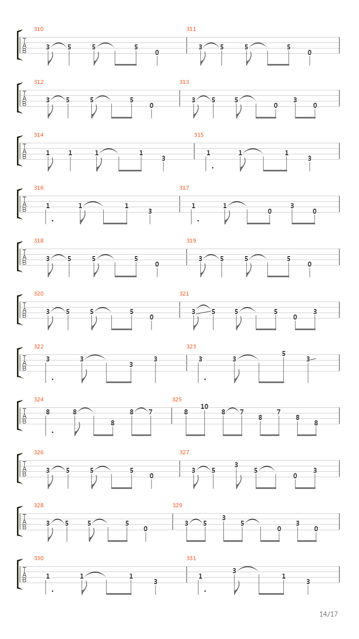 Arriving Somewhere But Not Here吉他谱