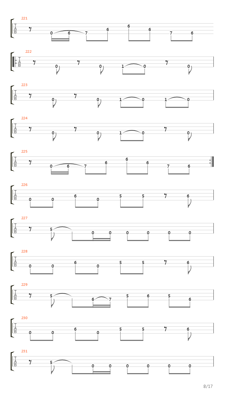 Arriving Somewhere But Not Here吉他谱