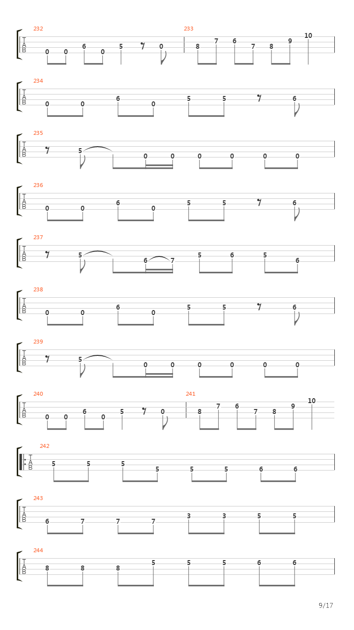 Arriving Somewhere But Not Here吉他谱