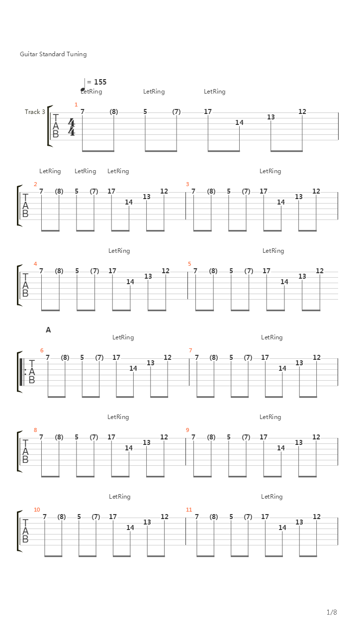 Drawing The Line吉他谱