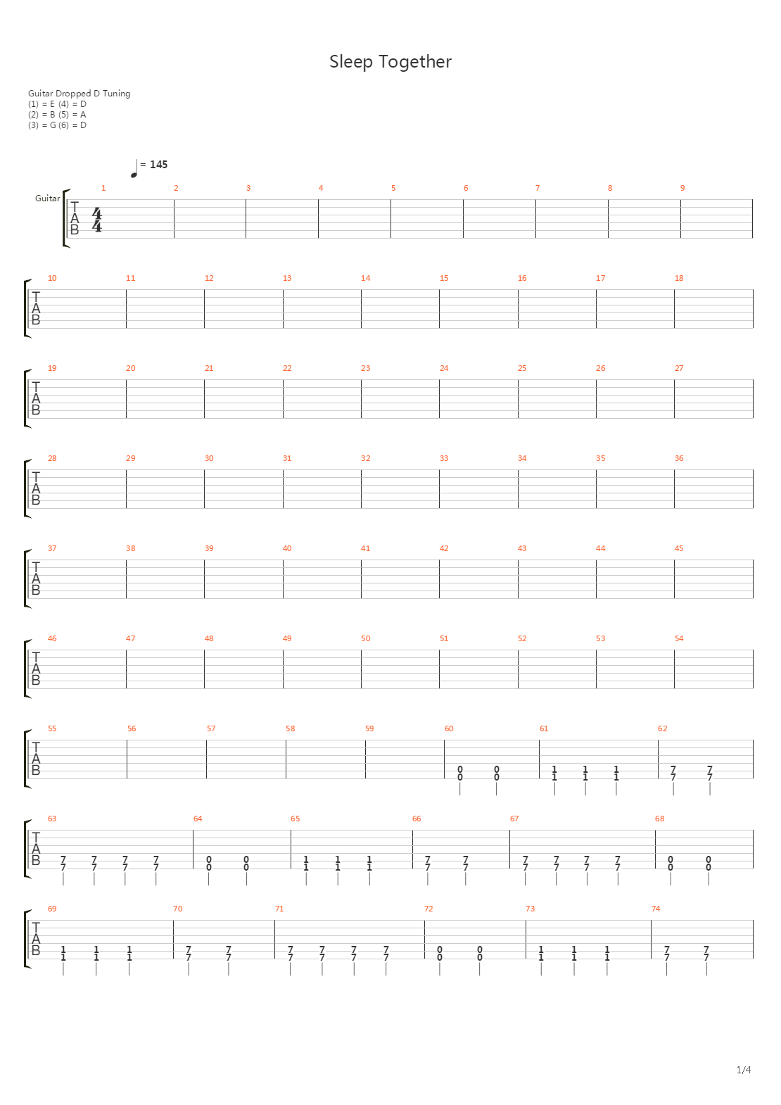 Sleep Together吉他谱