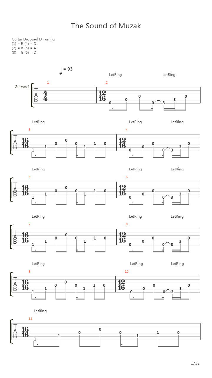 The Sound Of Muzak吉他谱