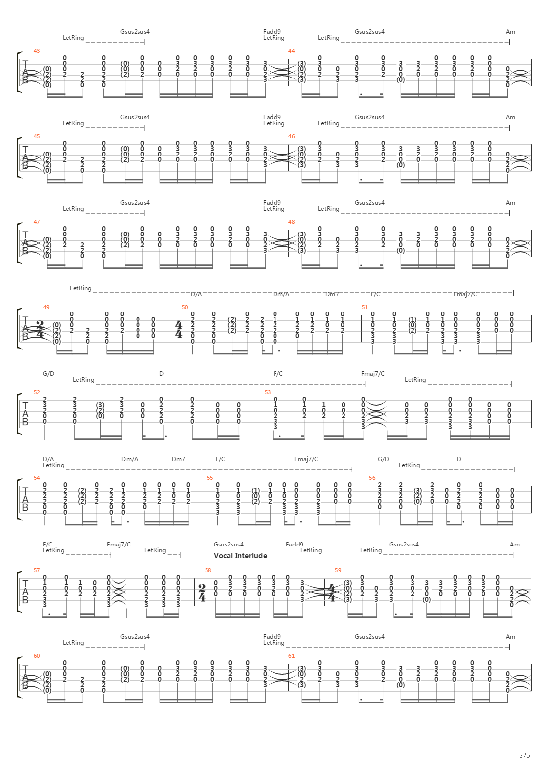 Trains吉他谱