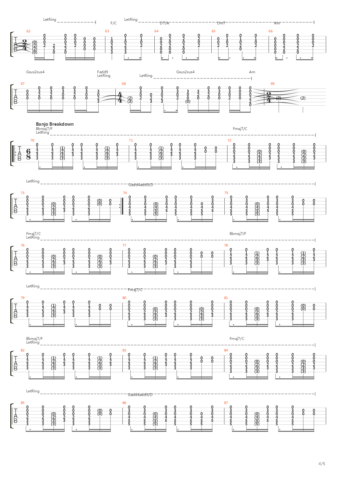 Trains吉他谱