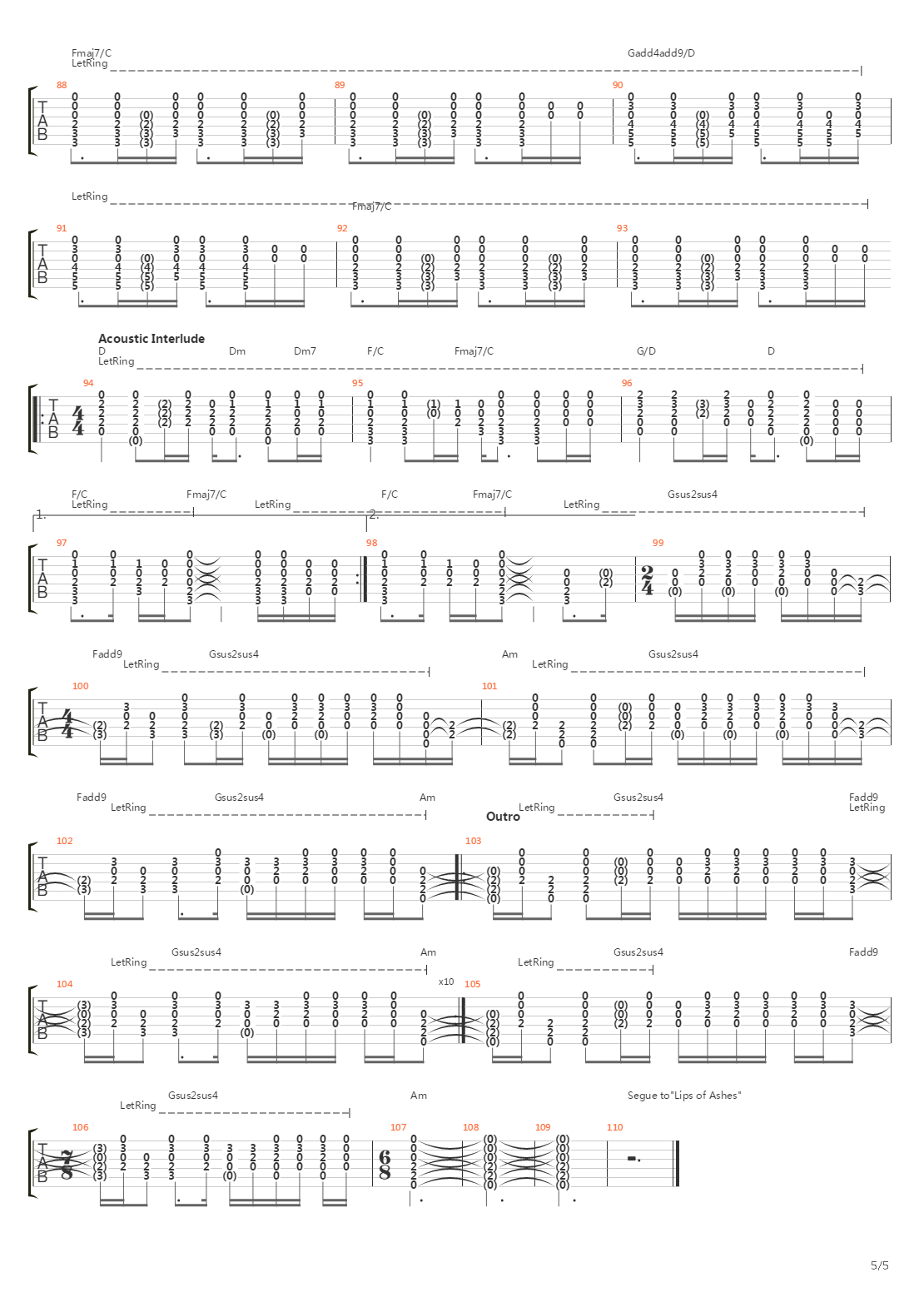 Trains吉他谱