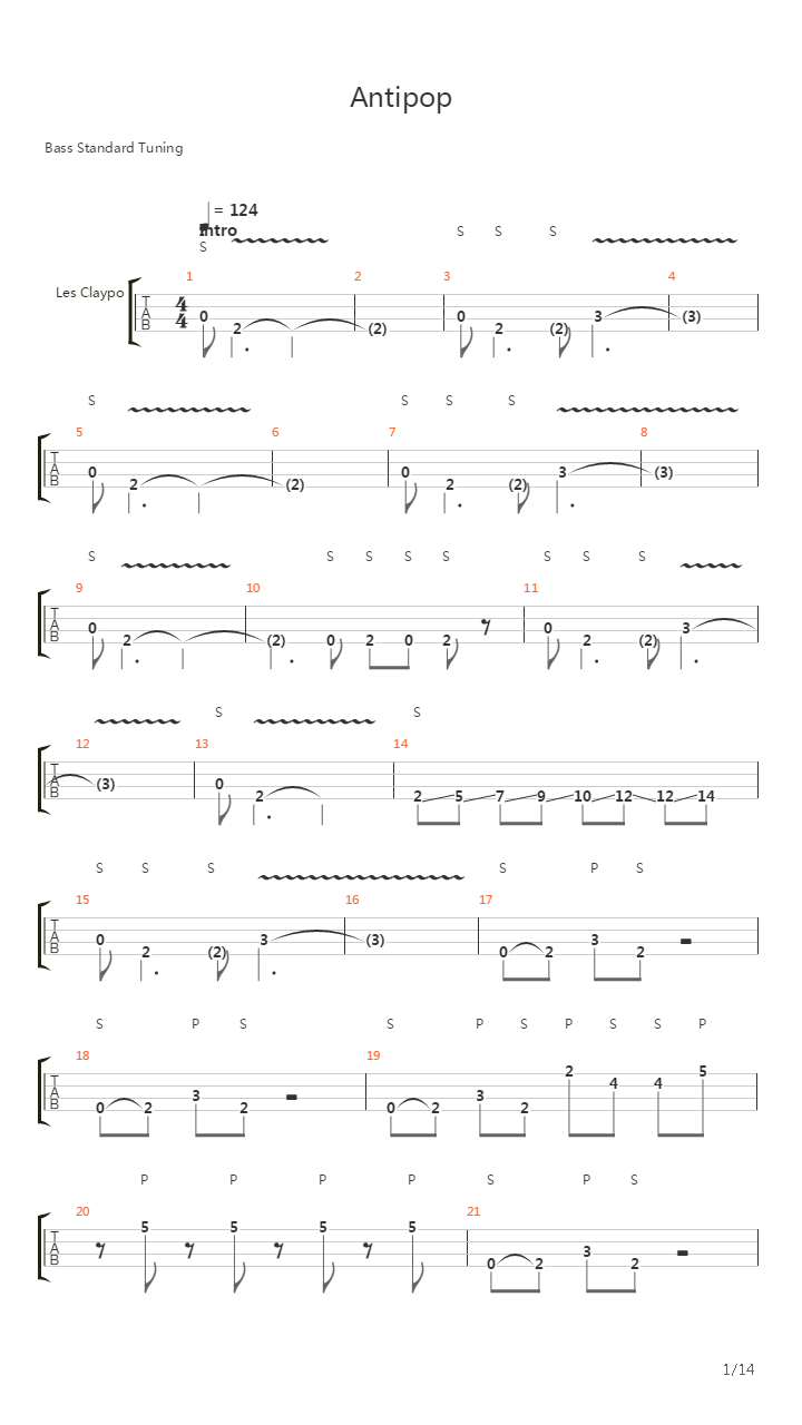 Antipop吉他谱