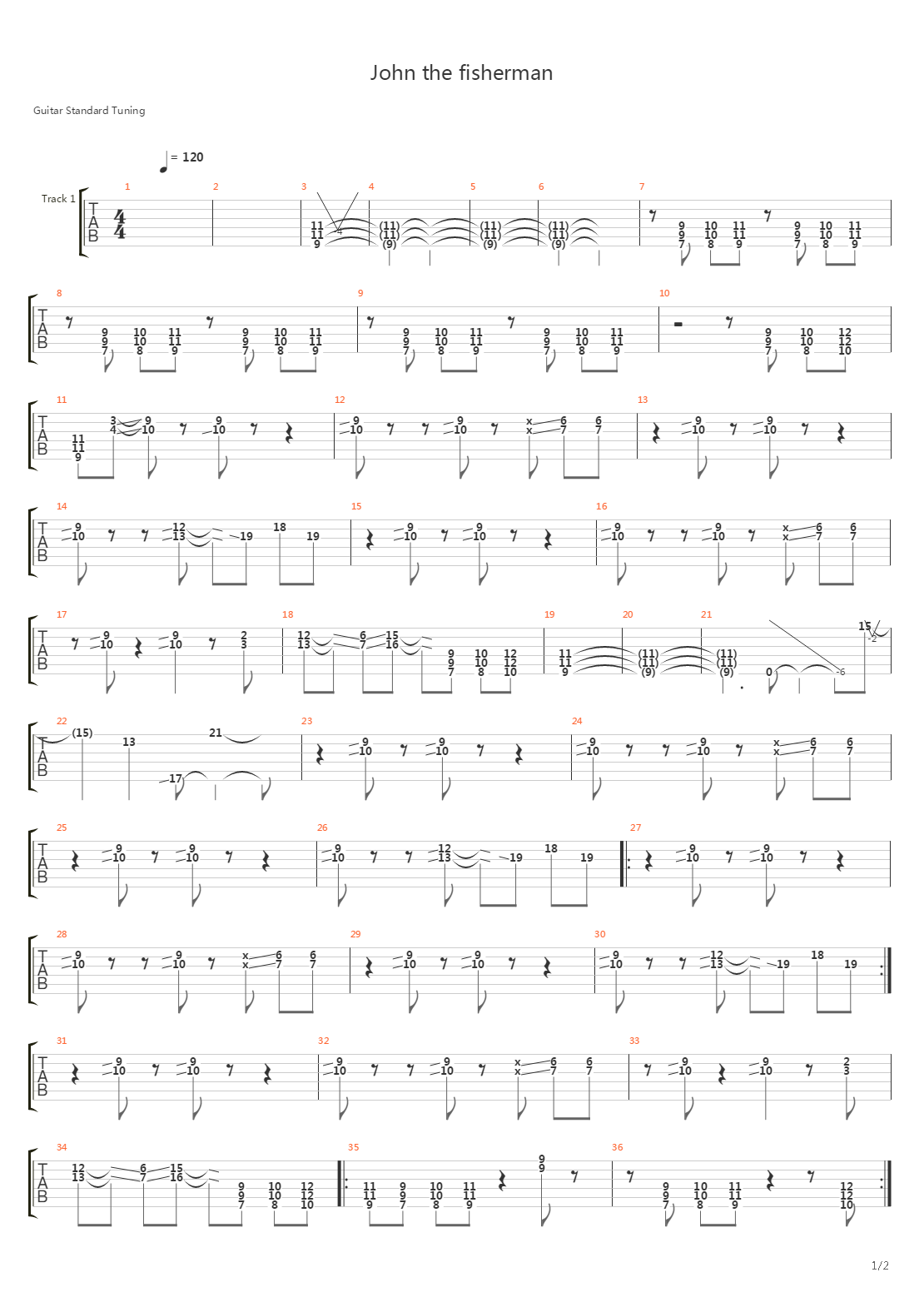John The Fisherman吉他谱