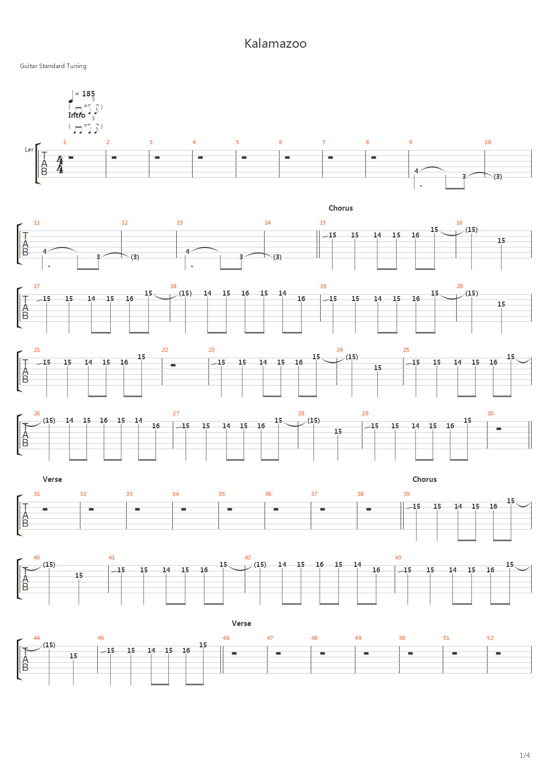 Kalamazoo吉他谱