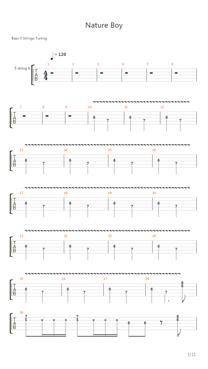 Nature Boy吉他谱