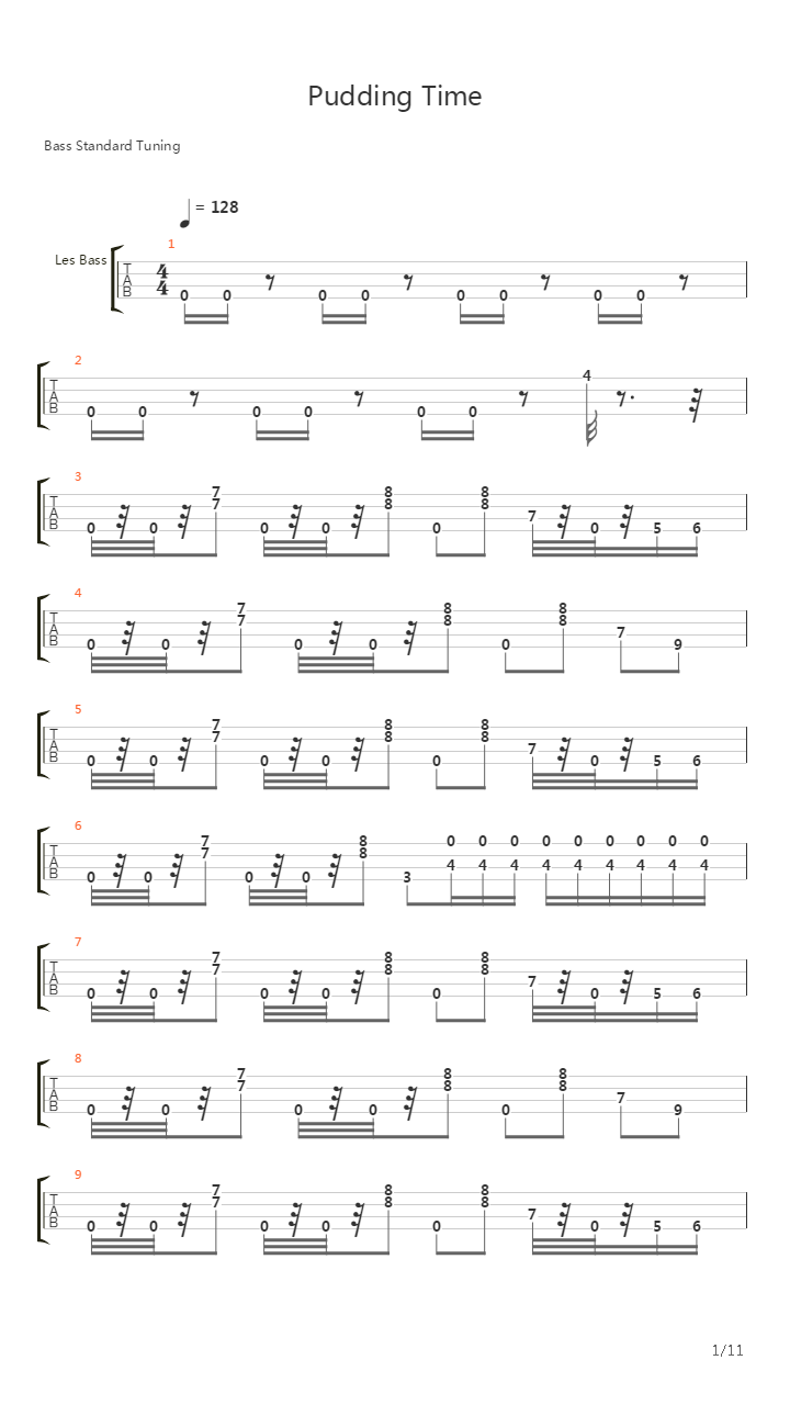 Pudding Time吉他谱