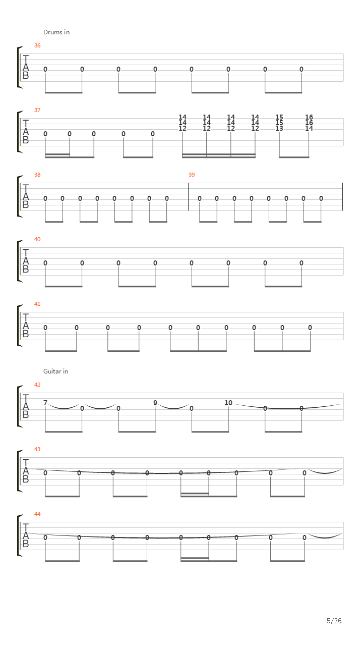 Southbound Pachyderm吉他谱