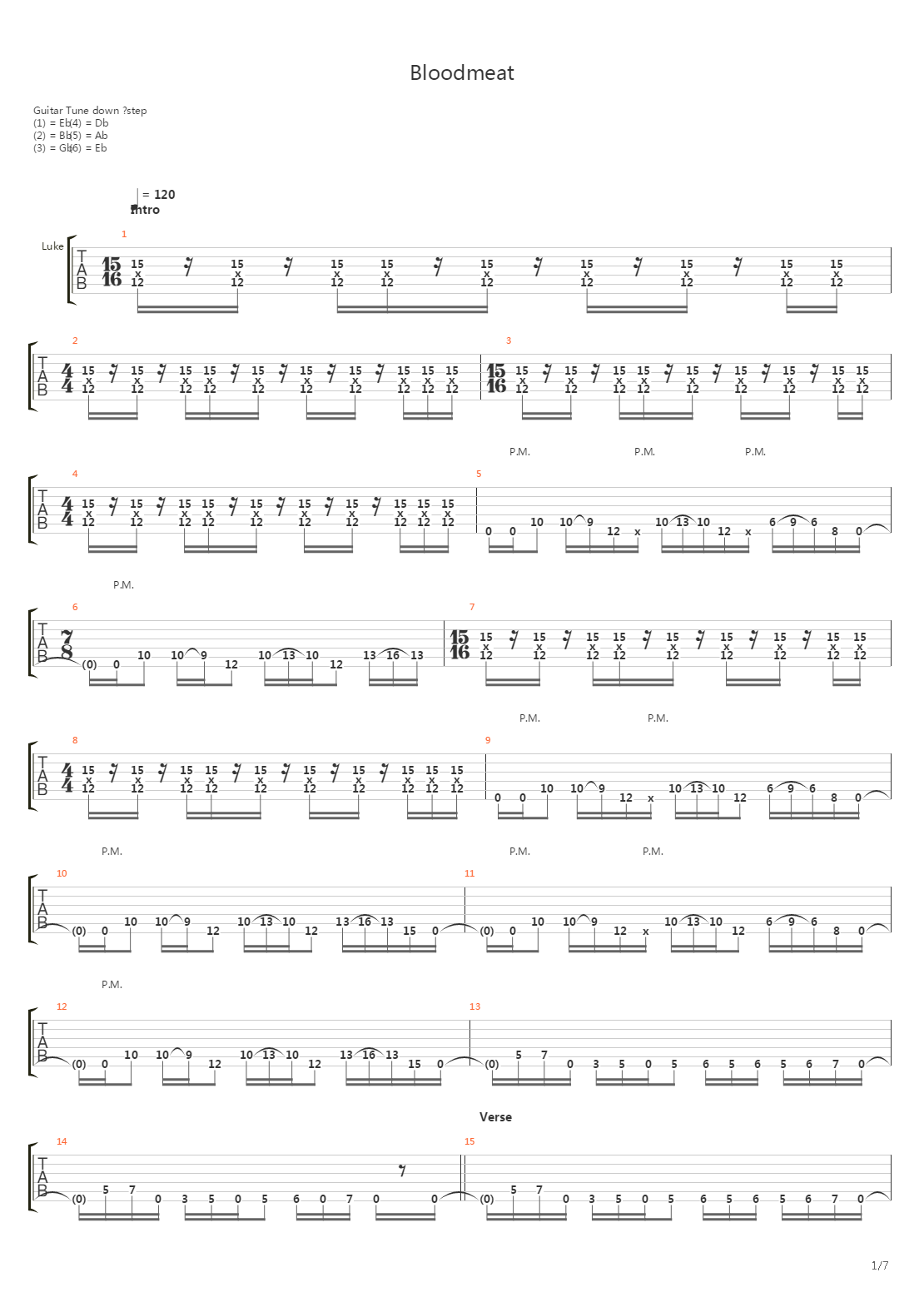 Bloodmeat吉他谱