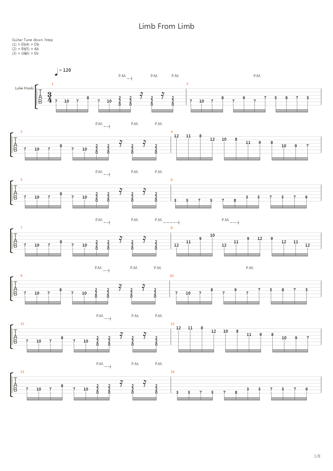 Limb From Limb吉他谱