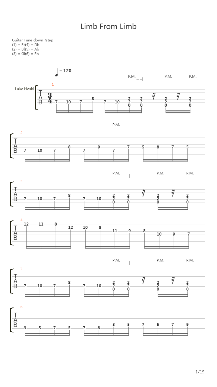 Limb From Limb吉他谱