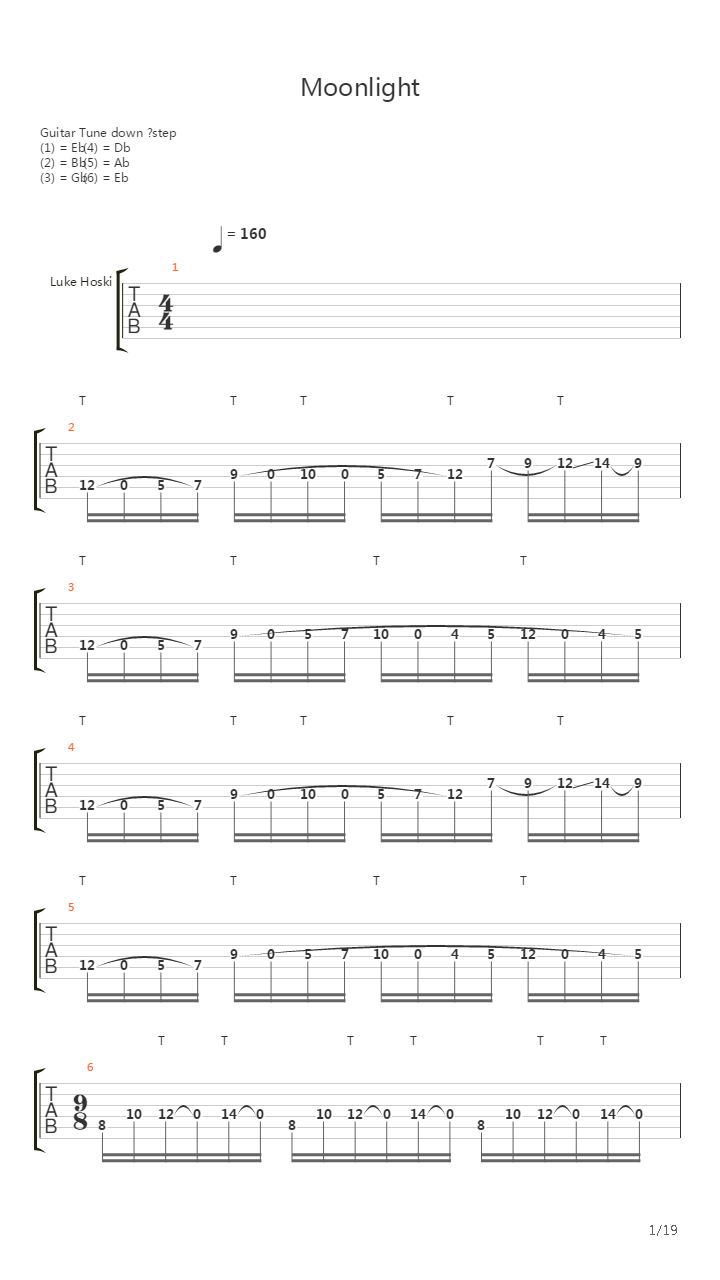Moonlight吉他谱