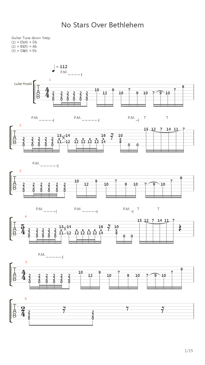 No Stars Over Bethlehem吉他谱