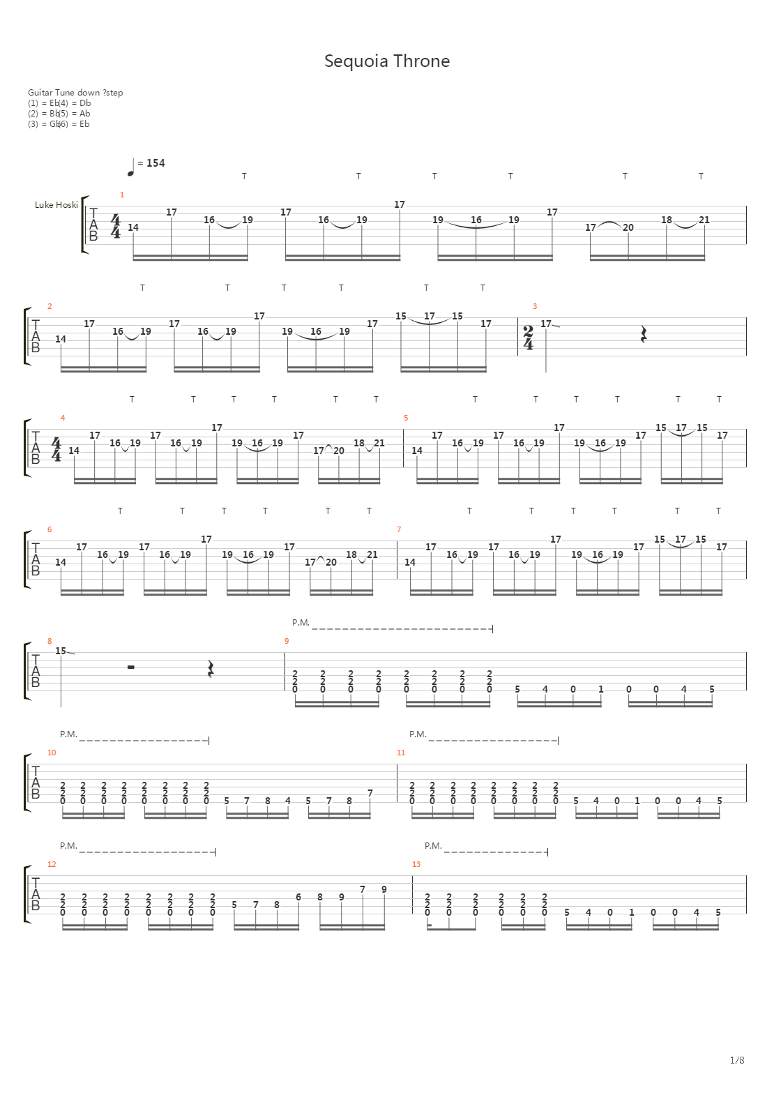 Sequoia Throne吉他谱