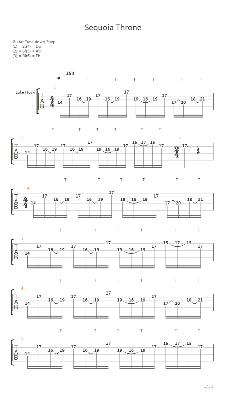Sequoia Throne吉他谱