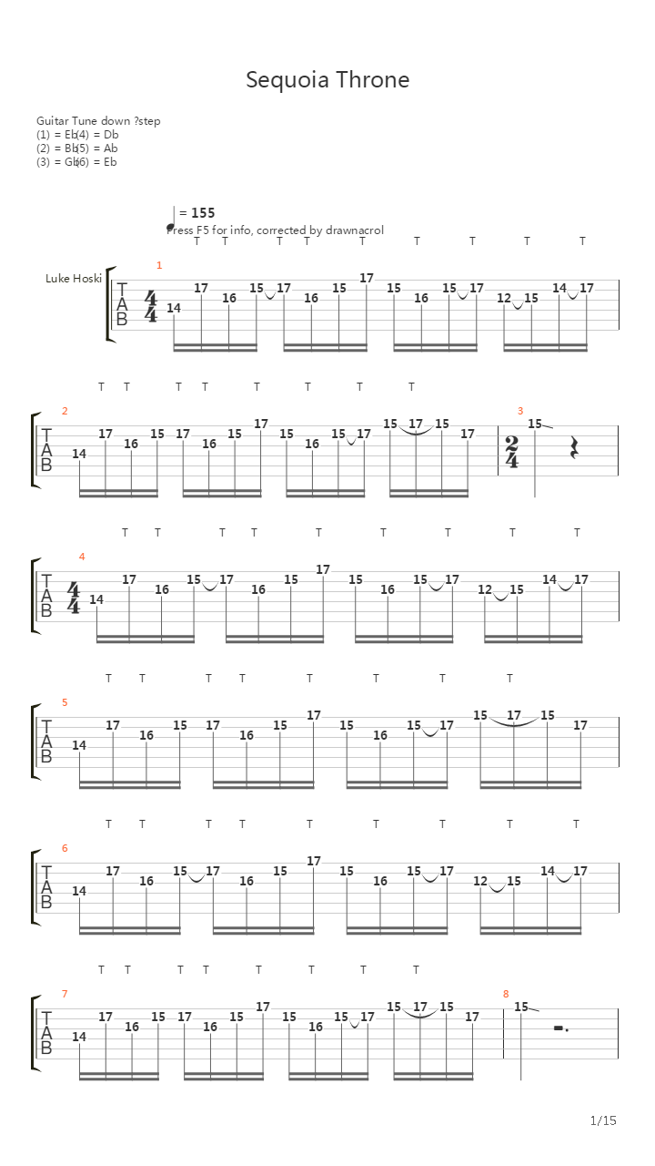 Sequoia Throne吉他谱