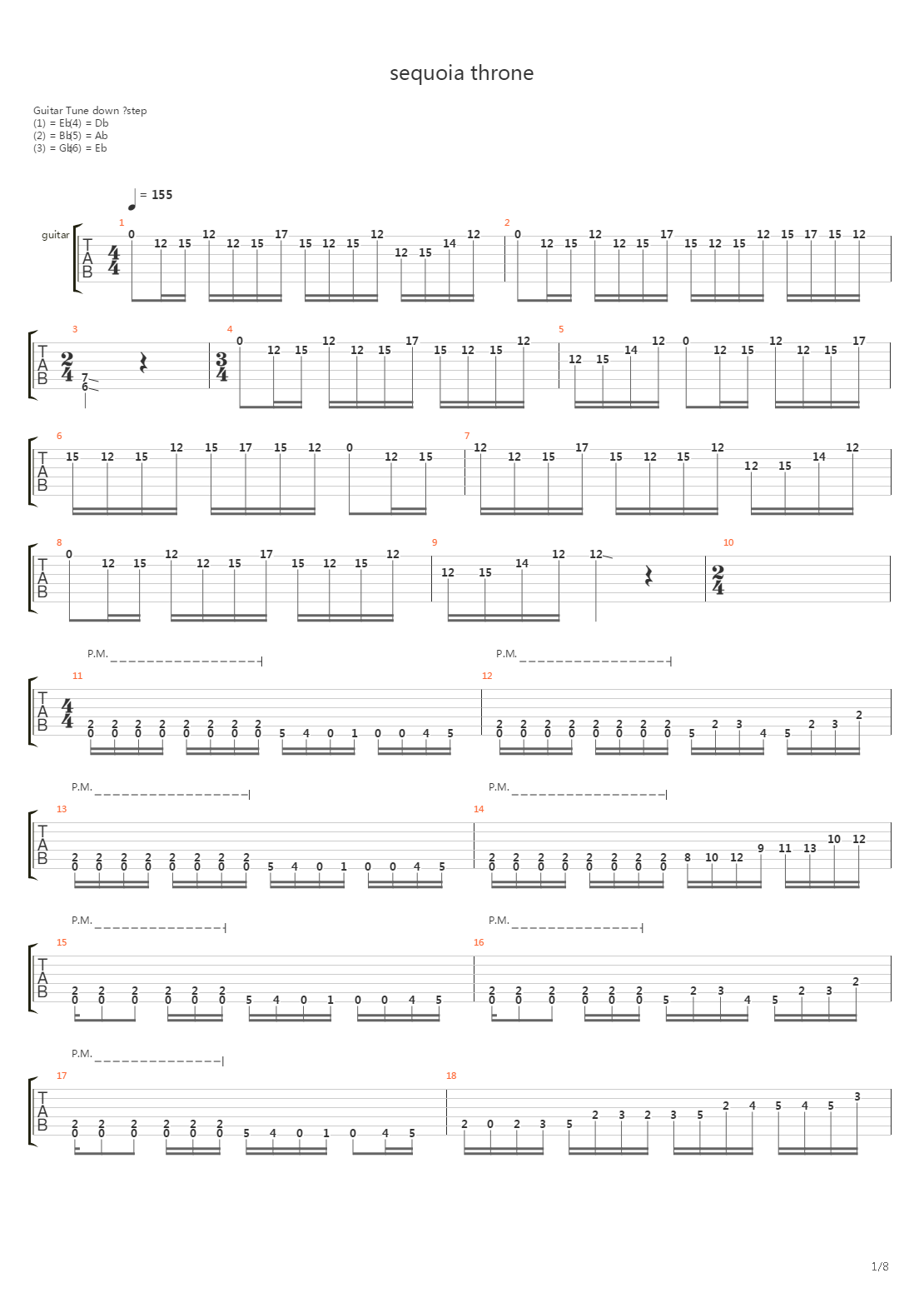Sequoia Throne吉他谱