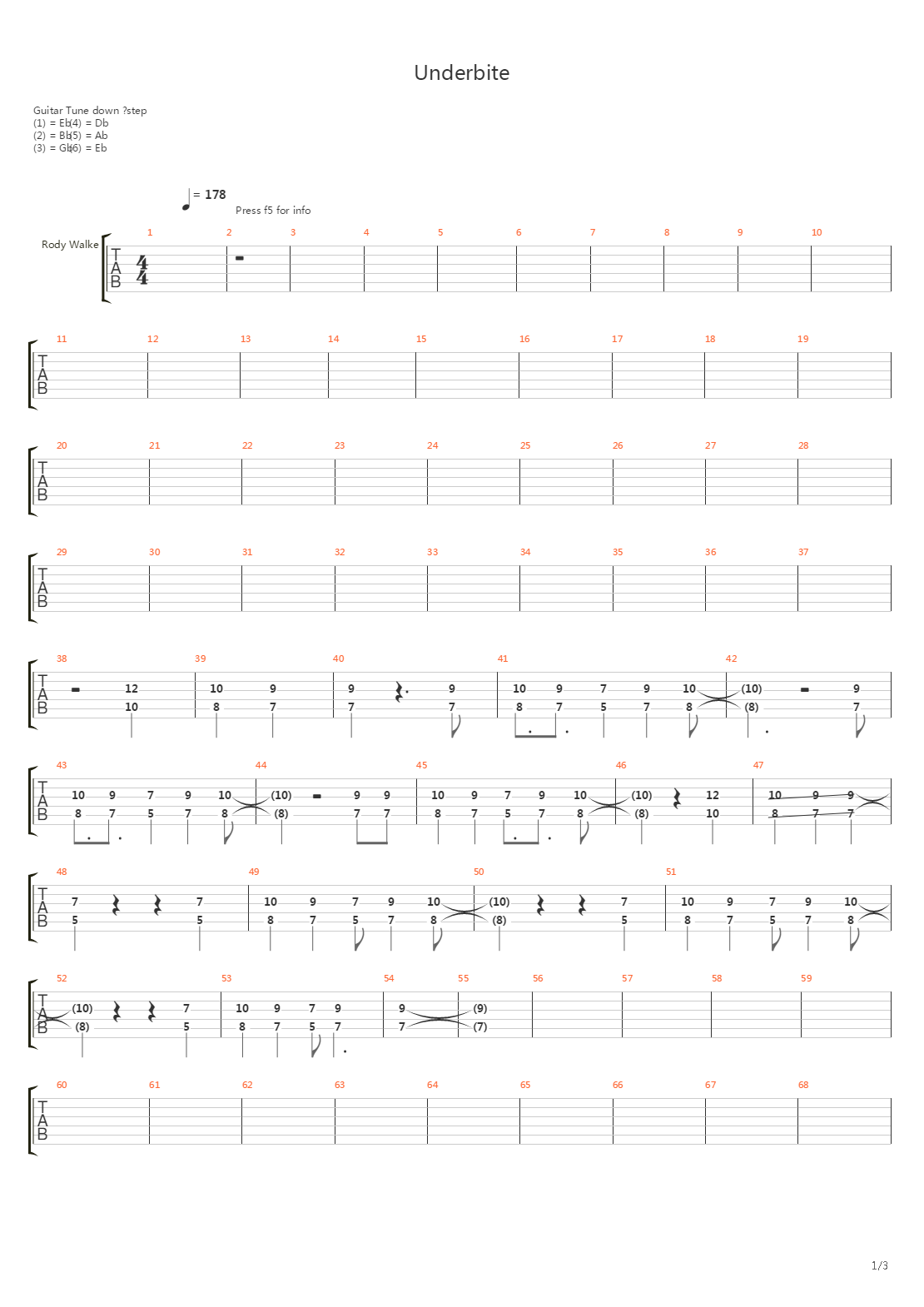 Underbite吉他谱