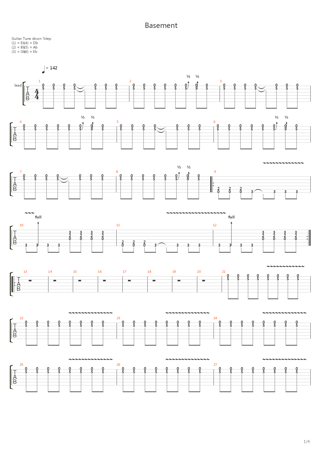 Basement吉他谱
