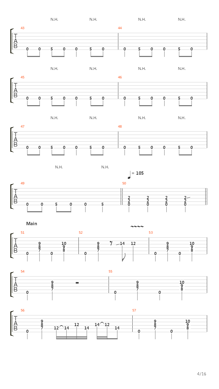 A Song For The Dead吉他谱