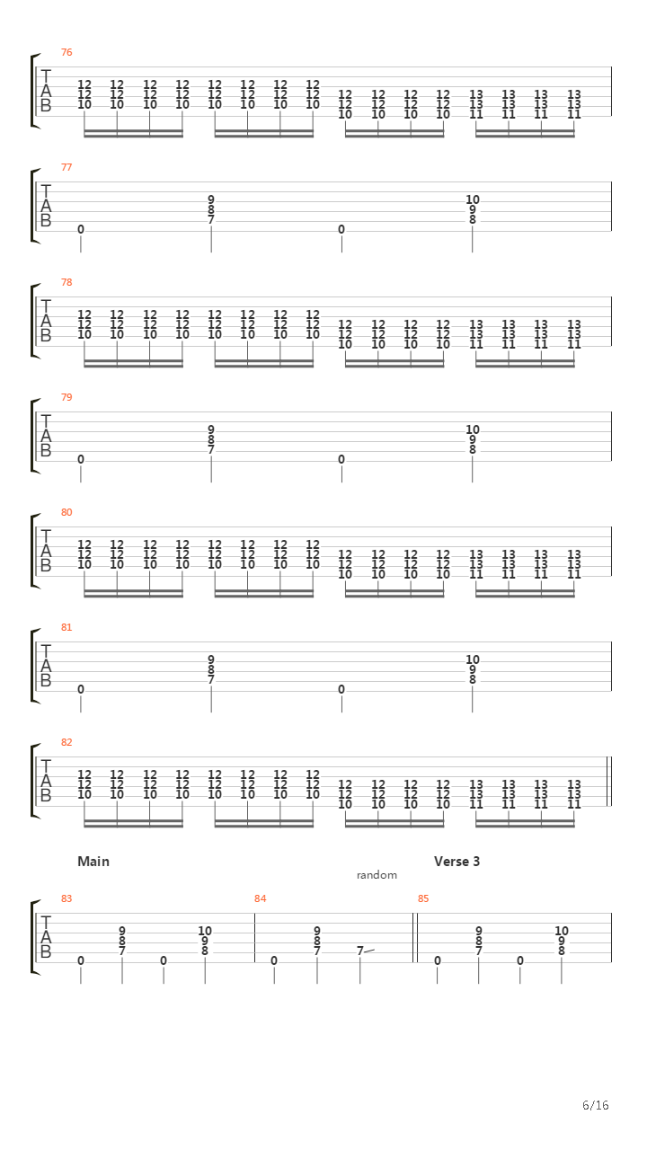 A Song For The Dead吉他谱