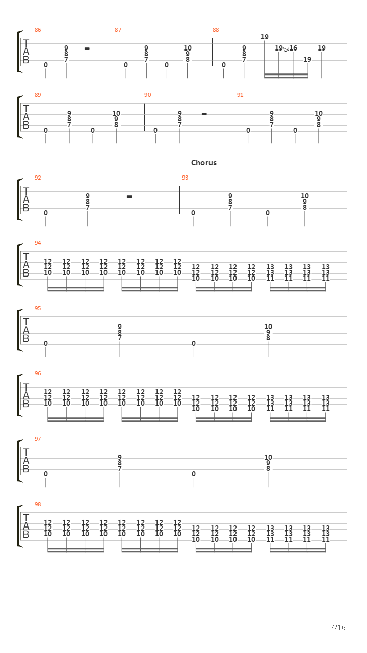 A Song For The Dead吉他谱