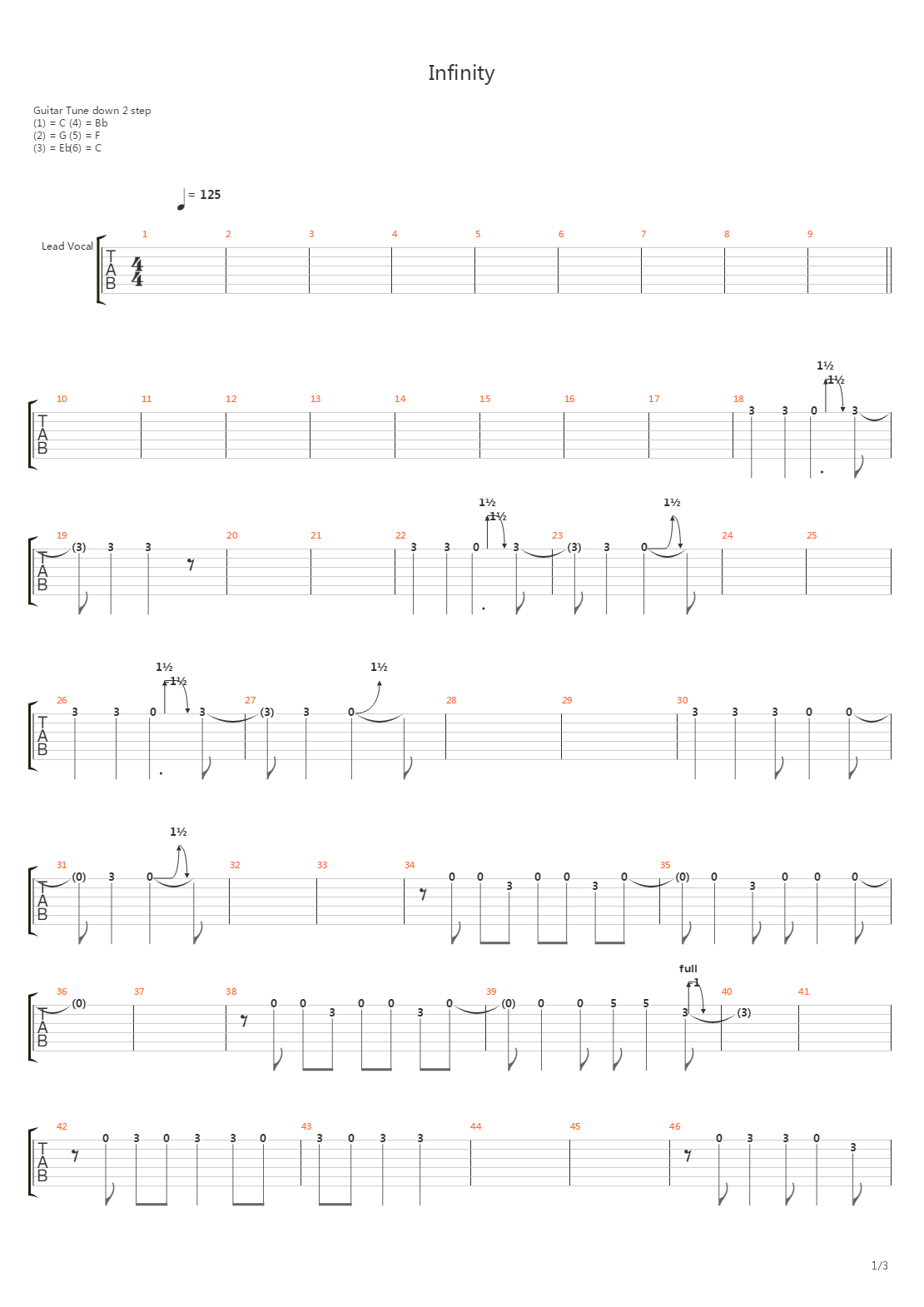 Infinity吉他谱