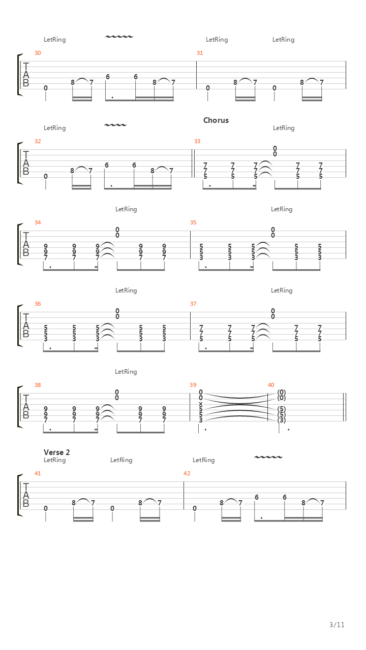 Song For The Deaf吉他谱