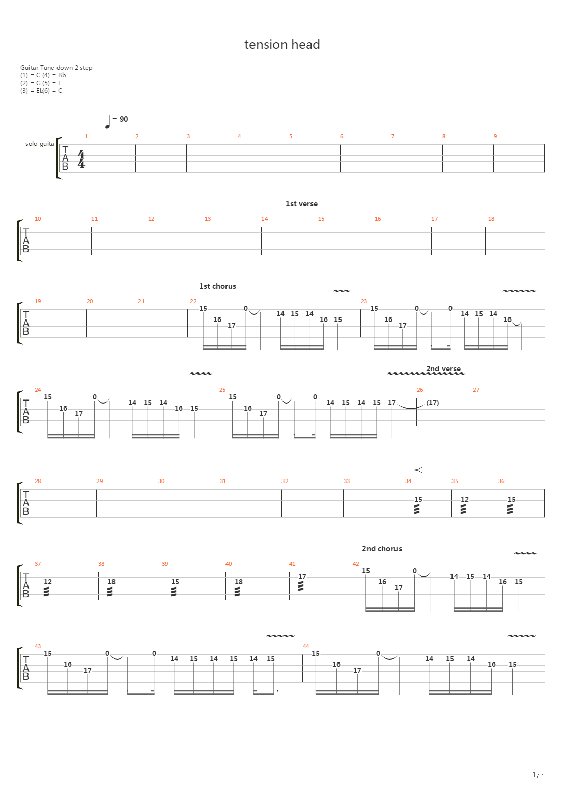 Tension Head吉他谱