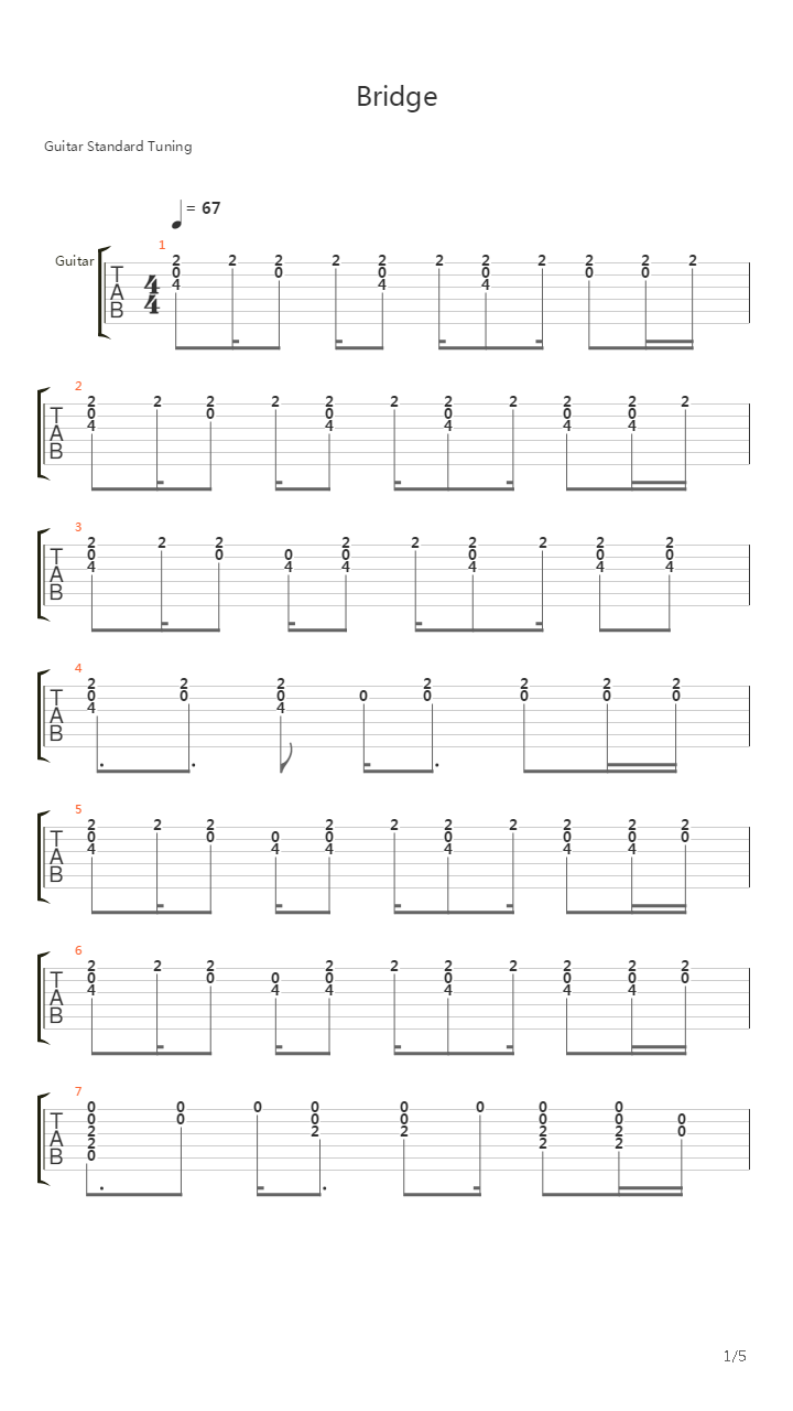 Bridge吉他谱