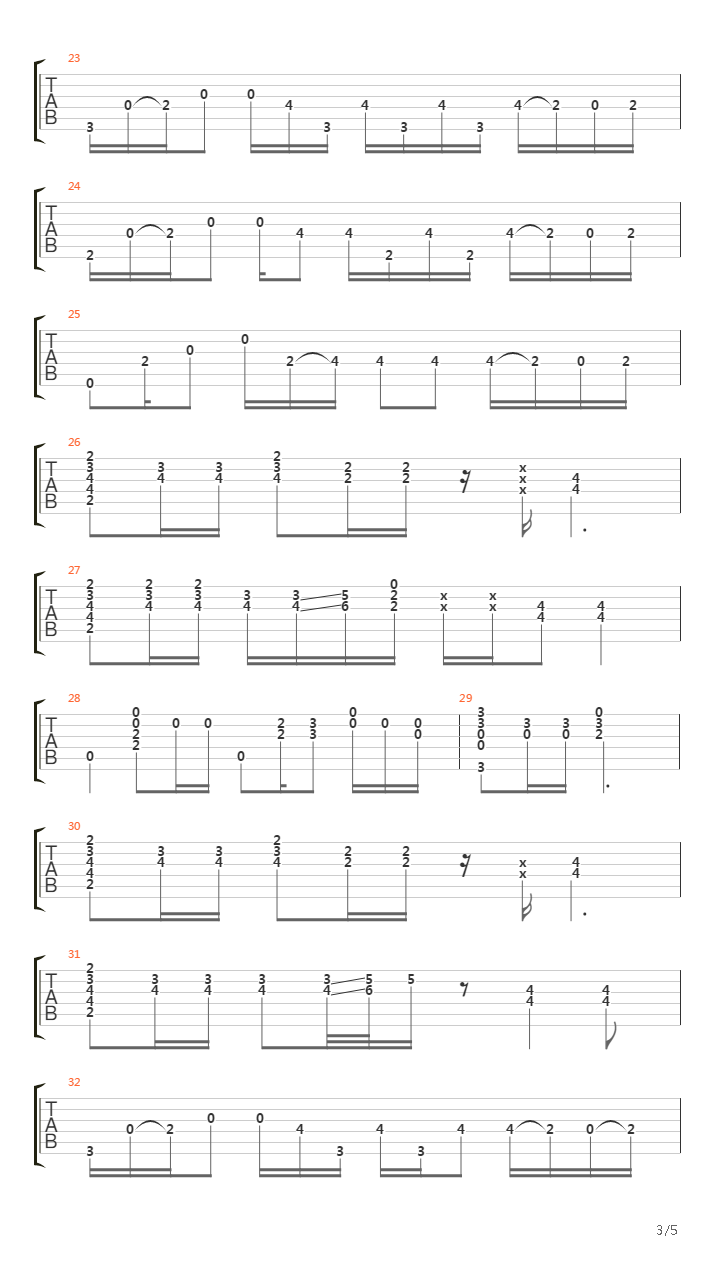 Bridge吉他谱