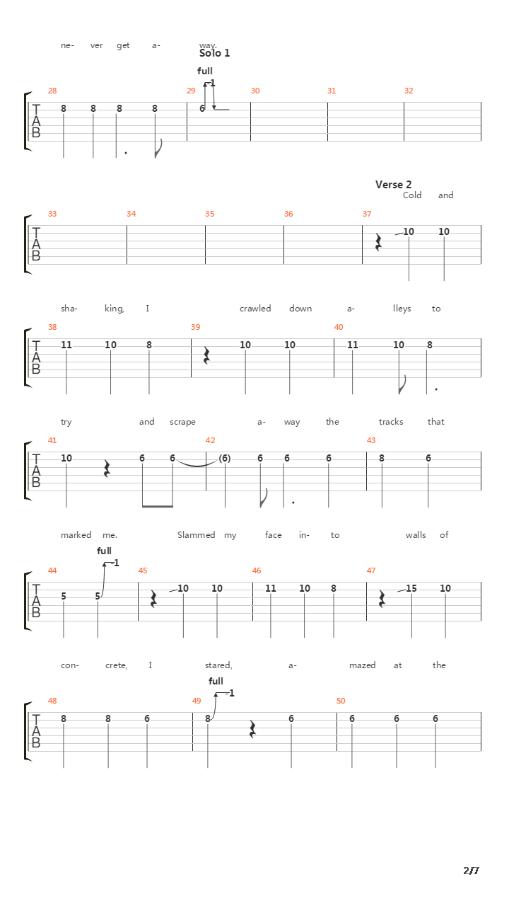 The Needle Lies吉他谱