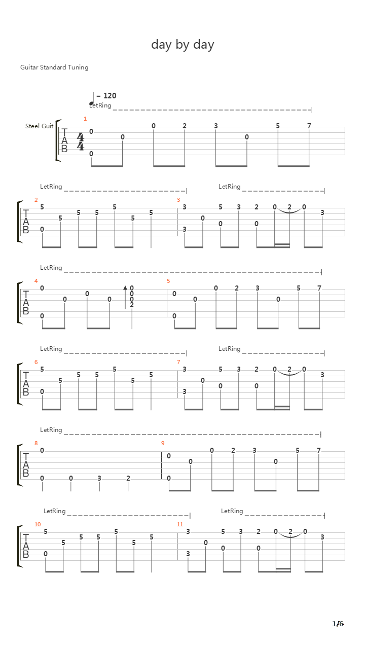 Day By Day吉他谱