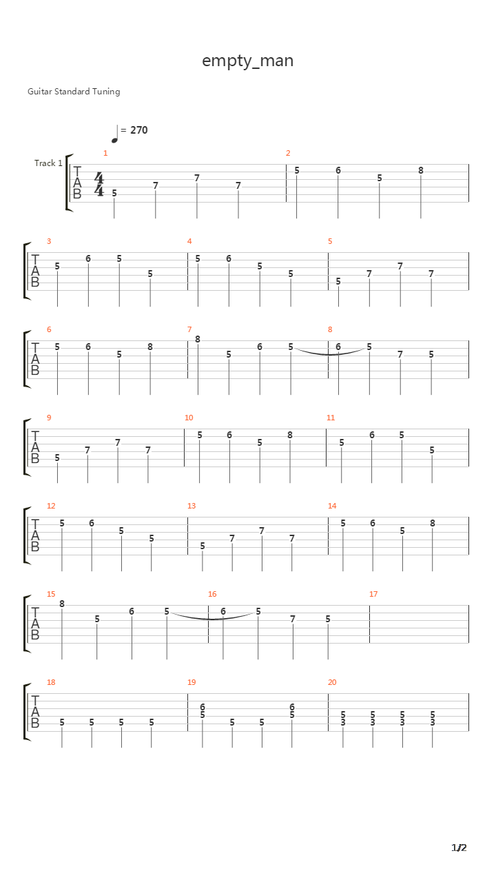 Empty Man吉他谱